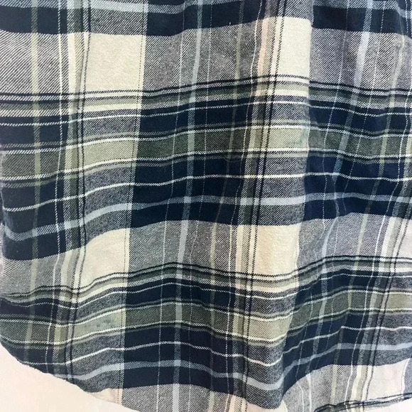 Vintage Gap Flannel Shirt Long Sleeve Button Down Pocket Blue & Green Plaid L - Picture 7 of 7